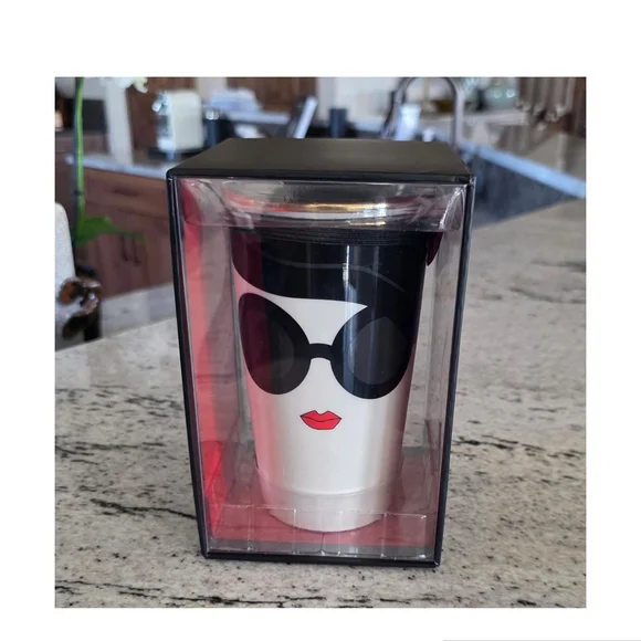 LIMITED EDITION Starbucks + Alice & Olivia 'Stace Face' 12 Oz. Ceramic Mug - Picture 2 of 8